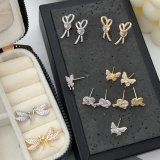 Pave fashion zircon stud