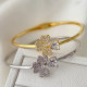 Pave clover bangle