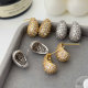 Small pave zircon teardrop earrings