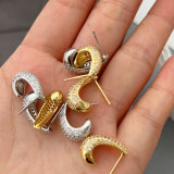 Pave zircon teardrop earrings