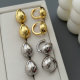 Metal teardrop earrings