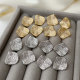 Pave zircon wave stud