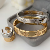 Clover bangle set with ring
