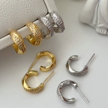 Pave small zircon hoop