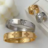 Clover bangle set with ring