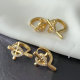 Pave cross earrings
