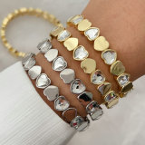 Pave heart bracelet