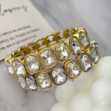 Elastic sqaure crystal bracelet