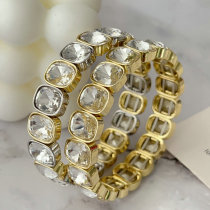 Elastic sqaure crystal bracelet