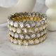 Elastic pave heart bracelet