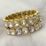 Elastic sqaure crystal bracelet