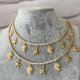 Shell charm tennis chain necklace