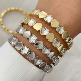 Pave heart bracelet