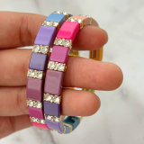 Elastic colorful enamel bracelet