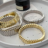Metal wave elastic bracelet