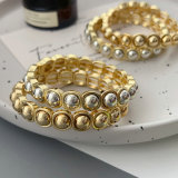 Elastic beaded bracelet