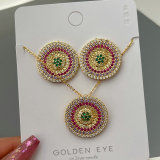 Pave zircon round set jewelry