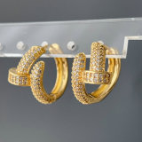 Pave zircon nail hoop