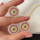 Pave zircon round set jewelry