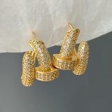 Pave zircon nail hoop