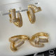 Pave zircon nail hoop