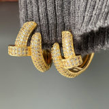 Pave zircon nail hoop