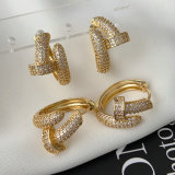 Pave zircon nail hoop