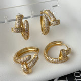 Pave zircon nail hoop