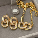Pave zircon chain set jewelry