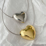 Chunky heart simple necklace