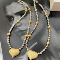 Heart ball necklace
