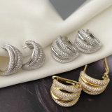 Pave link chain earrings