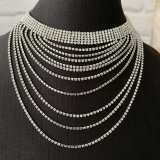 Party crystal chunky necklace