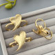 Metal heart chunky ring