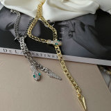 Cuban chain snake necklace