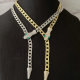 Cuban chain snake necklace