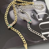 Cuban chain snake necklace