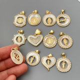 Shell heart charm
