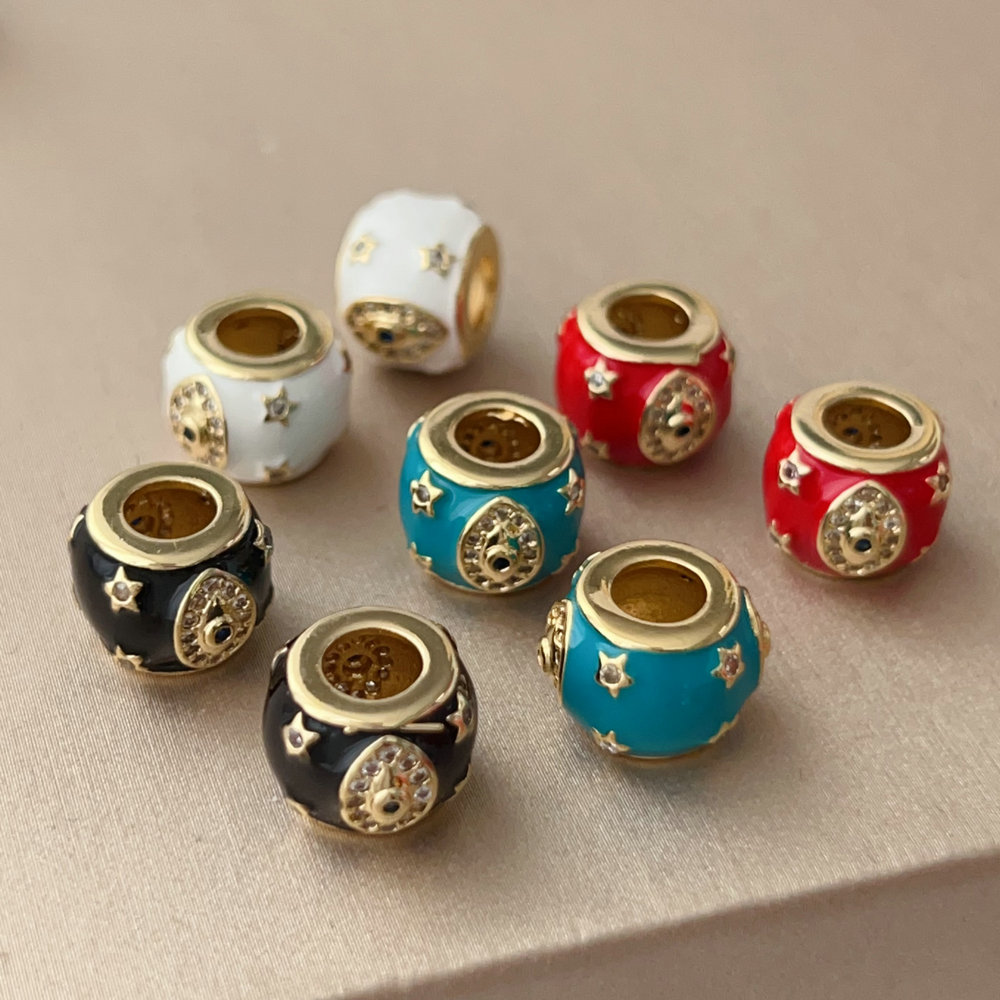 Enamel eye bead