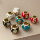 Enamel eye bead