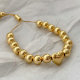 10mm gold ball heart bracelet