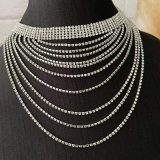 Party crystal chunky necklace