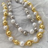 Ball chain twist necklace