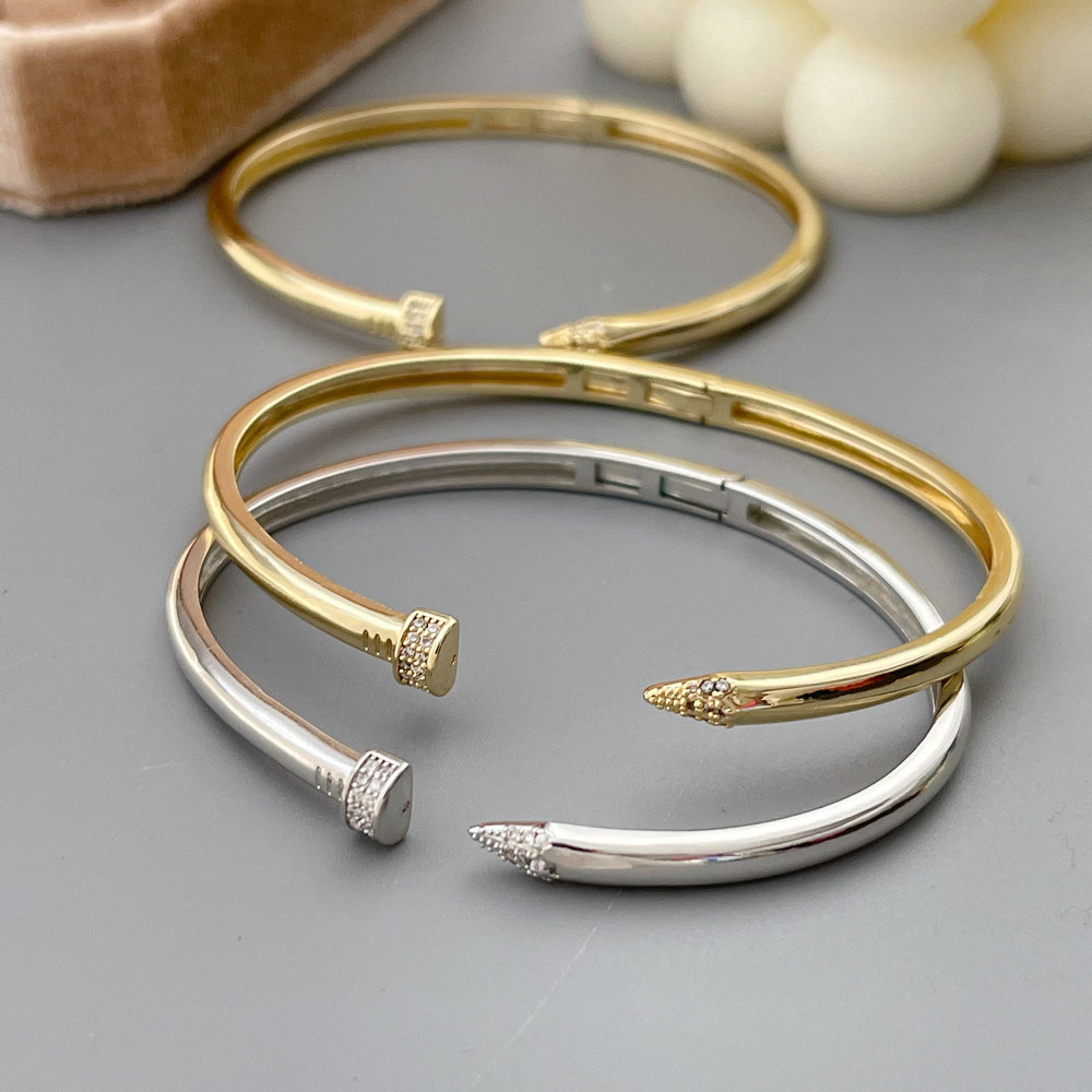 Pave nail bracelet