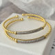 Pave bar bead cuff