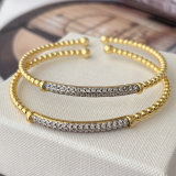 Pave bar bead cuff