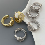 Pave clover hoop
