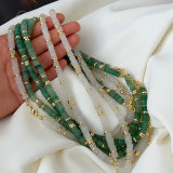 Nature gemstone bead necklace