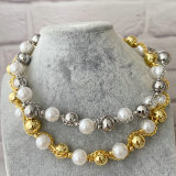 Ball chain twist necklace