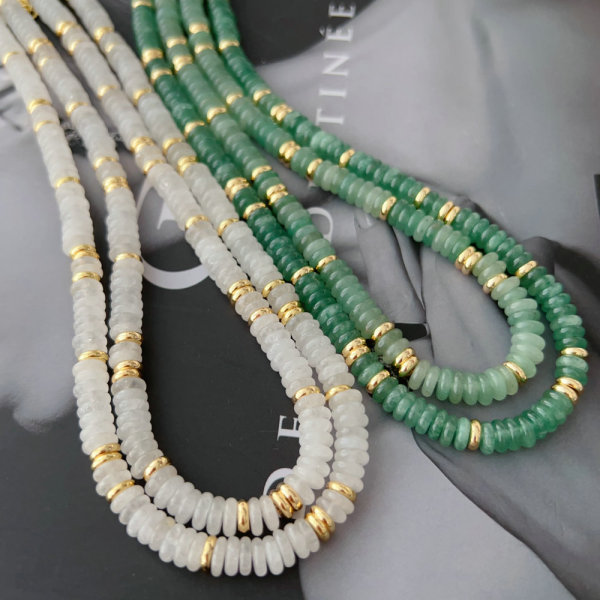 Nature gemstone bead necklace